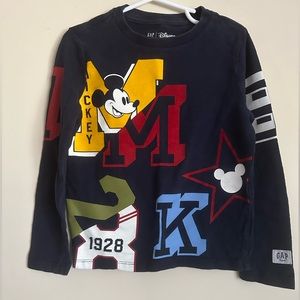 Gap Kids Long Sleeve Mickey Mouse T Shirt
